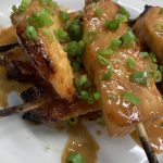 miso glazed Seabass Skewers